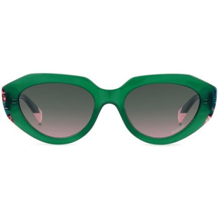 Óculos de Sol Feminino Missoni Acetato Geométrico Verde Lente Cinza Degradê 0131/s iwbjp Imagem Lateral